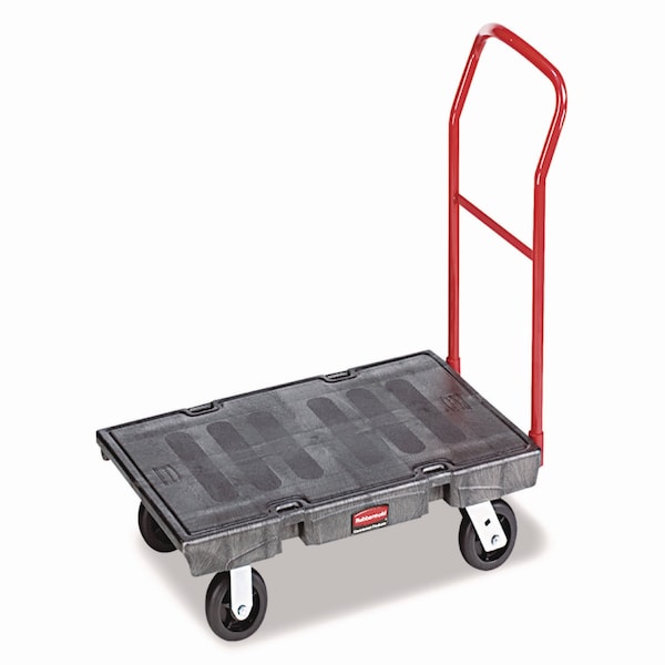 Rubbermaid Commercial Heavy-Duty Platform Truck Cart, 2,000 lb Cap., 24 x 48 Platform, Black FG443600BLA - main